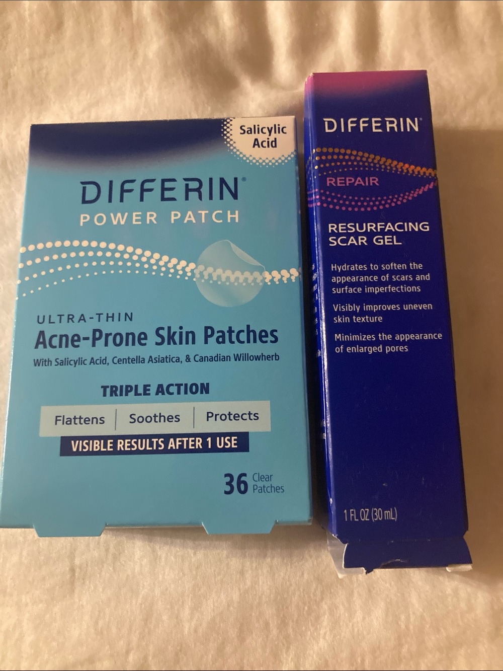 Differin Power Patch Acne-Prone Skin Patches & Resurfacing Scar Gel — Blue